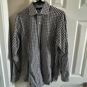Tommy Hilfiger Black and White Casual Button Down Shirt